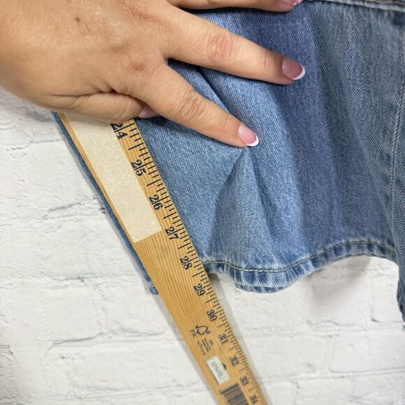 Old Navy Cargo Denim Jeans Women Size 12 Retro Baggy Wide Leg Mid Rise Skater - Picture 7 of 16